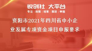 資陽市2021年四川省中小企業發展專項資金項目申報要求獎補政策